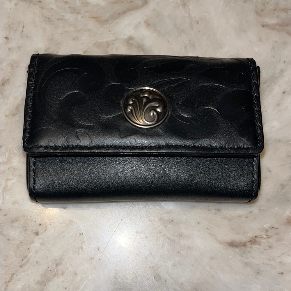 NWT.  Jim Shore Black Embossed Card Wallet